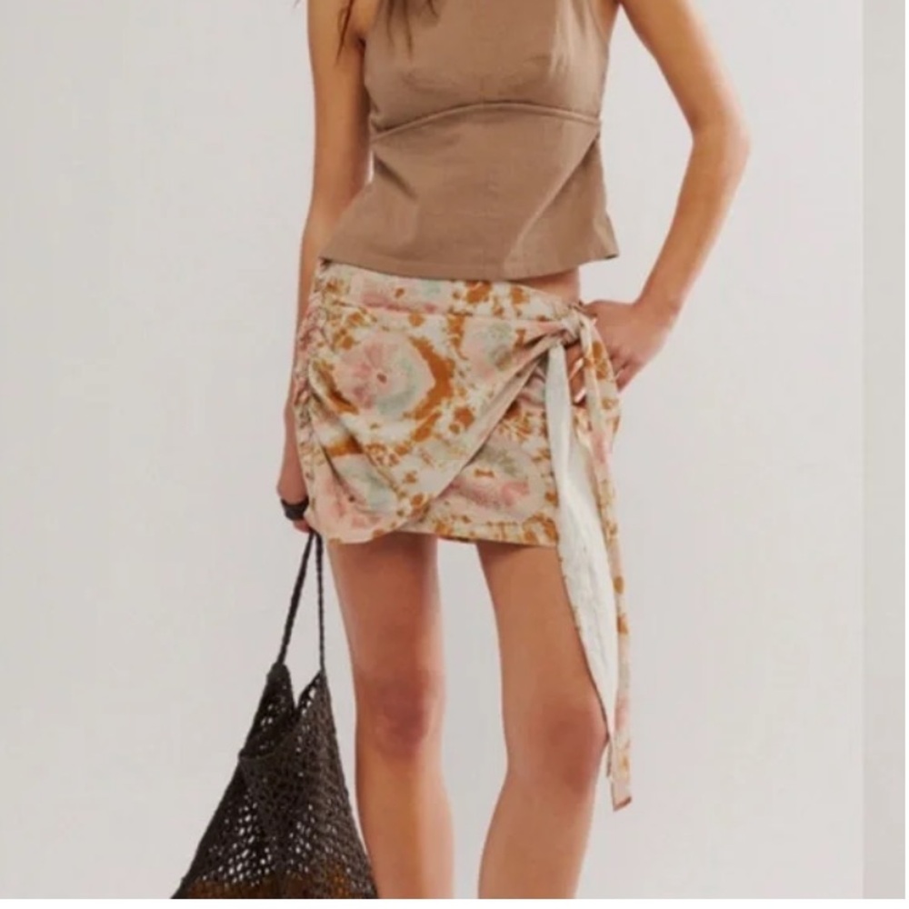 FREE PEOPLE Sweet As Beach Mini Skirt